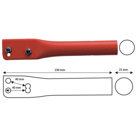 Poignée universelle ARS à douille ronde