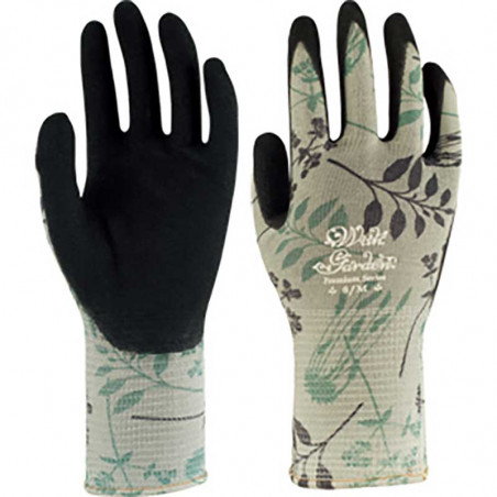 Gants imprimés herbes