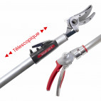 Sécateur long manche télescopique à mâchoires