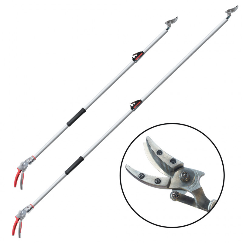 Sécateur long manche télescopique à mâchoires